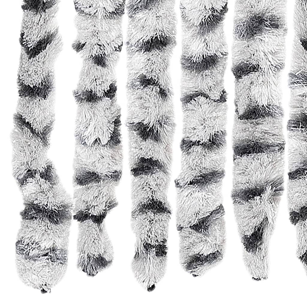 Fly Curtain Light Grey and Dark Grey 100x230 cm Chenille